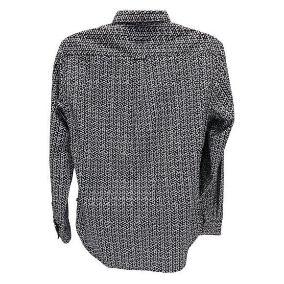 Denim And‎ Flower Ricky Singh Mens Shirt L Long Sleeves Navy White - Picture 2 of 6